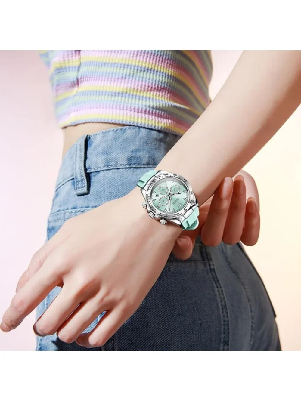 Luxury Diamond Women's Watch - Waterproof Stainless Steel Bracelet, Luminous